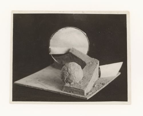 Photograph of a student model on the topic "Organization of Space in a Rectangular Area" for the "Space" course at the Vkhutein (Moscow Higher Technical Institute), Moscow