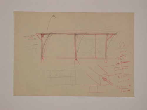 Various documents and drawings including furniture design and office renovation: File G 687