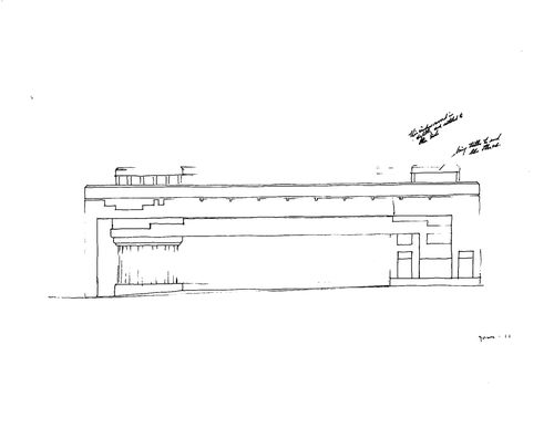 Canadian Chancery, Washington, D.C.: Elevation study (John Marshall Park elevation)