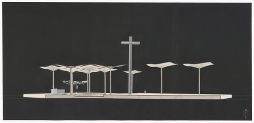 Perspective drawing for Santuario de Nuestra Señora de Fátima, Pilar, Argentina