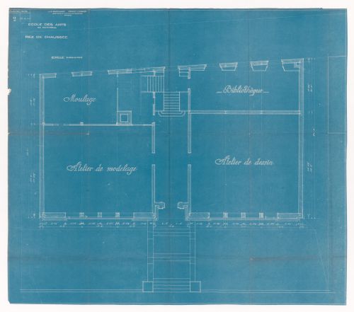 Plan du rez-de-chausée pour École des Arts de Montréal