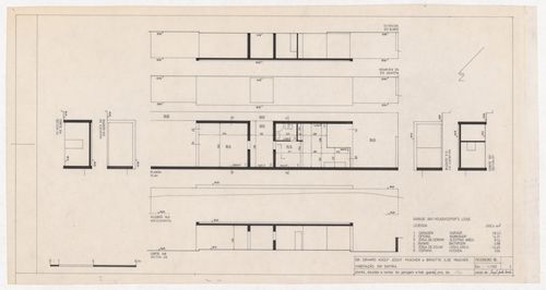Plan, elevations and sections for Casa Erhard Josef Pascher, Sintra, Portugal