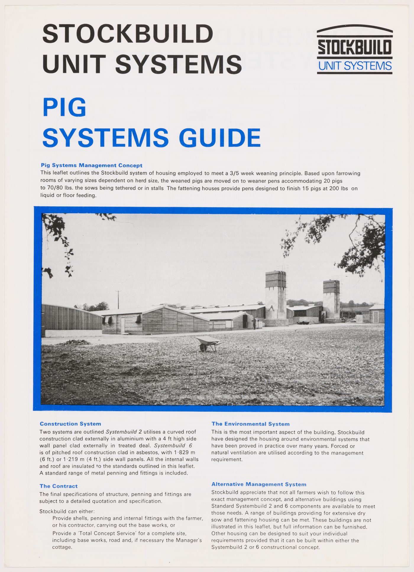 Pig systems guide issued by Stockbuild Unit Systems, from the project file "Westpen"