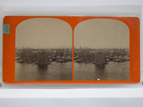 View West from Brooklyn of East River Bridge