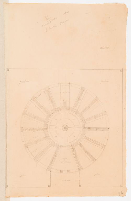 Plan of a panopticon prison, England