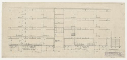 Elevation for type B housing units, Hellerhof Housing Estate, Frankfurt am Main, Germany