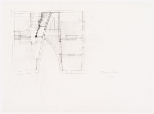 Preliminary plan of raised ground floor for Casa Miggiano, Otranto, Italy