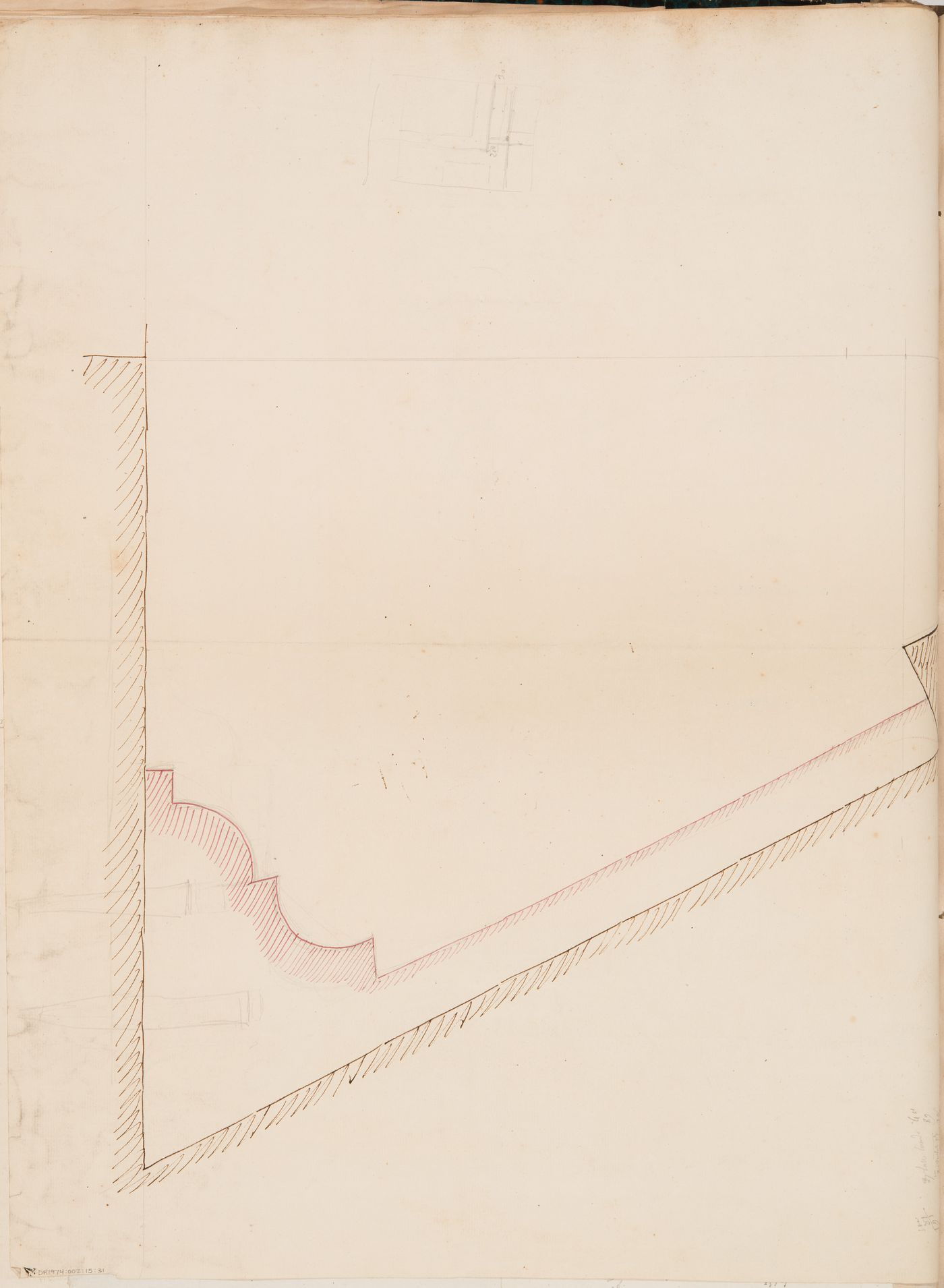 Project for the enlargement of the prison near the Préfecture de police, rue de Jérusalem, Paris: Unidentified profile