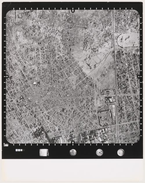 Aerial photograph of Wagadogo neighbourhood, Ouagadougou, Burkina Faso