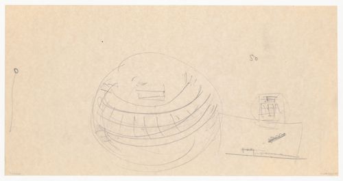 Sketch plan for an auditorium for the Congress Hall Complex, The Hague, Netherlands