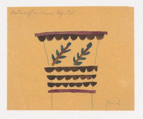 Visionary design for a capital with branch motifs