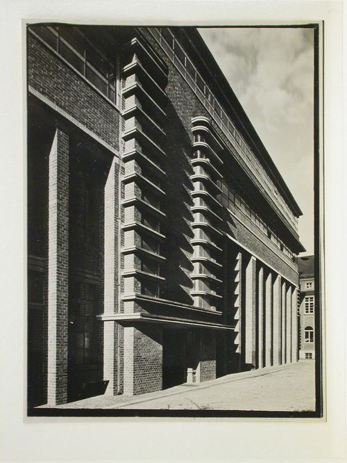 View of a silk weaving mill in Gera, Germany