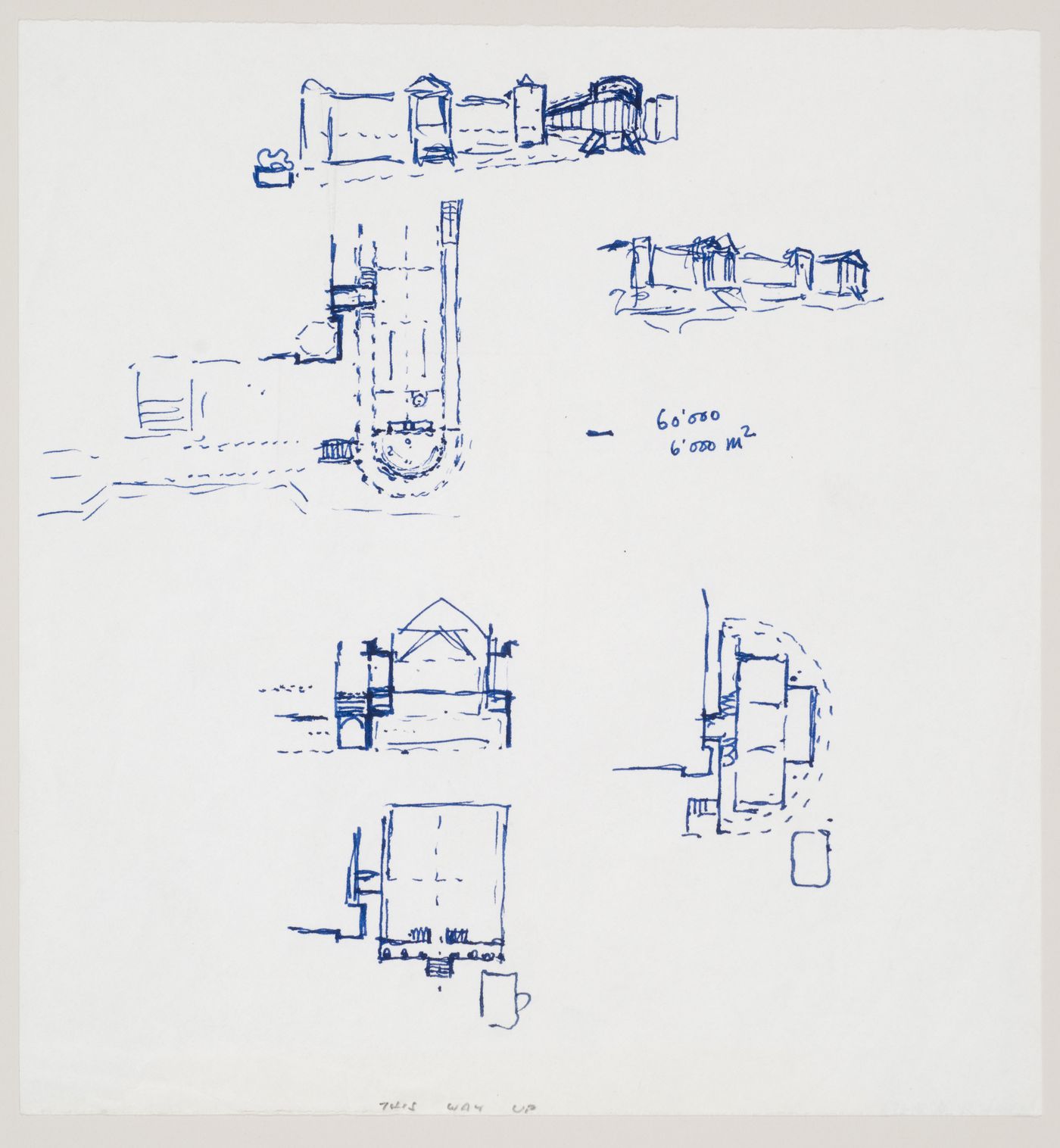 Clore Gallery, London, England: conceptual sketches