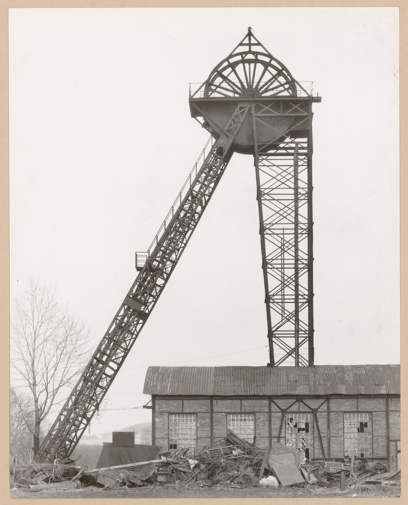 View of a minehead of Grube Oberschmeltz, Rheden, Germany
