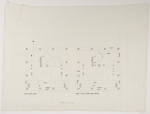 Project for a civic centre in Turin, Italy (Centro direzionale di Torino): floor plans