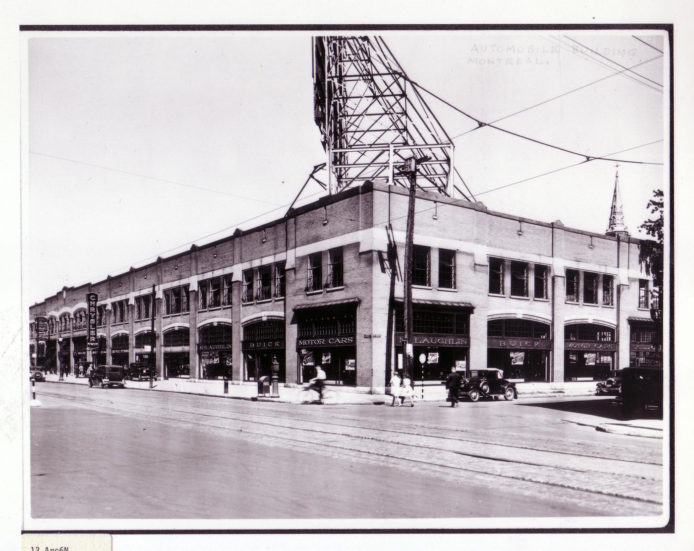 Automobile Sales Building, Saint Catherine St. facade and west elevation