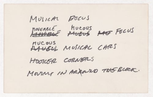 Musical focus moveable mucous focus