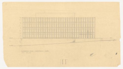 Elevation from Hansteens Gate for United States Embassy, Oslo, Norway