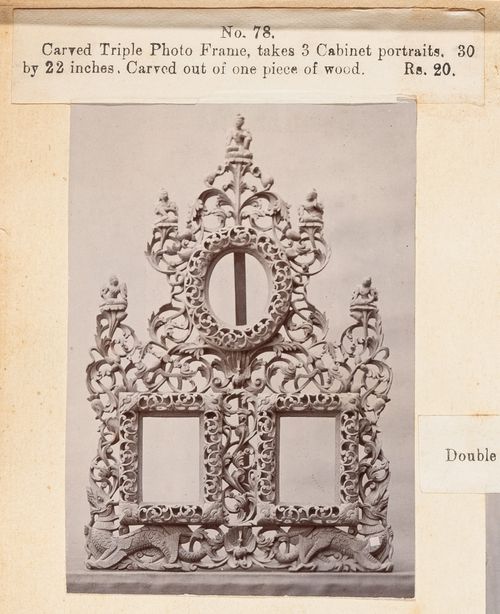 View of frames, F. Beato Limited, C Road, Mandalay, Burma (now Myanmar)