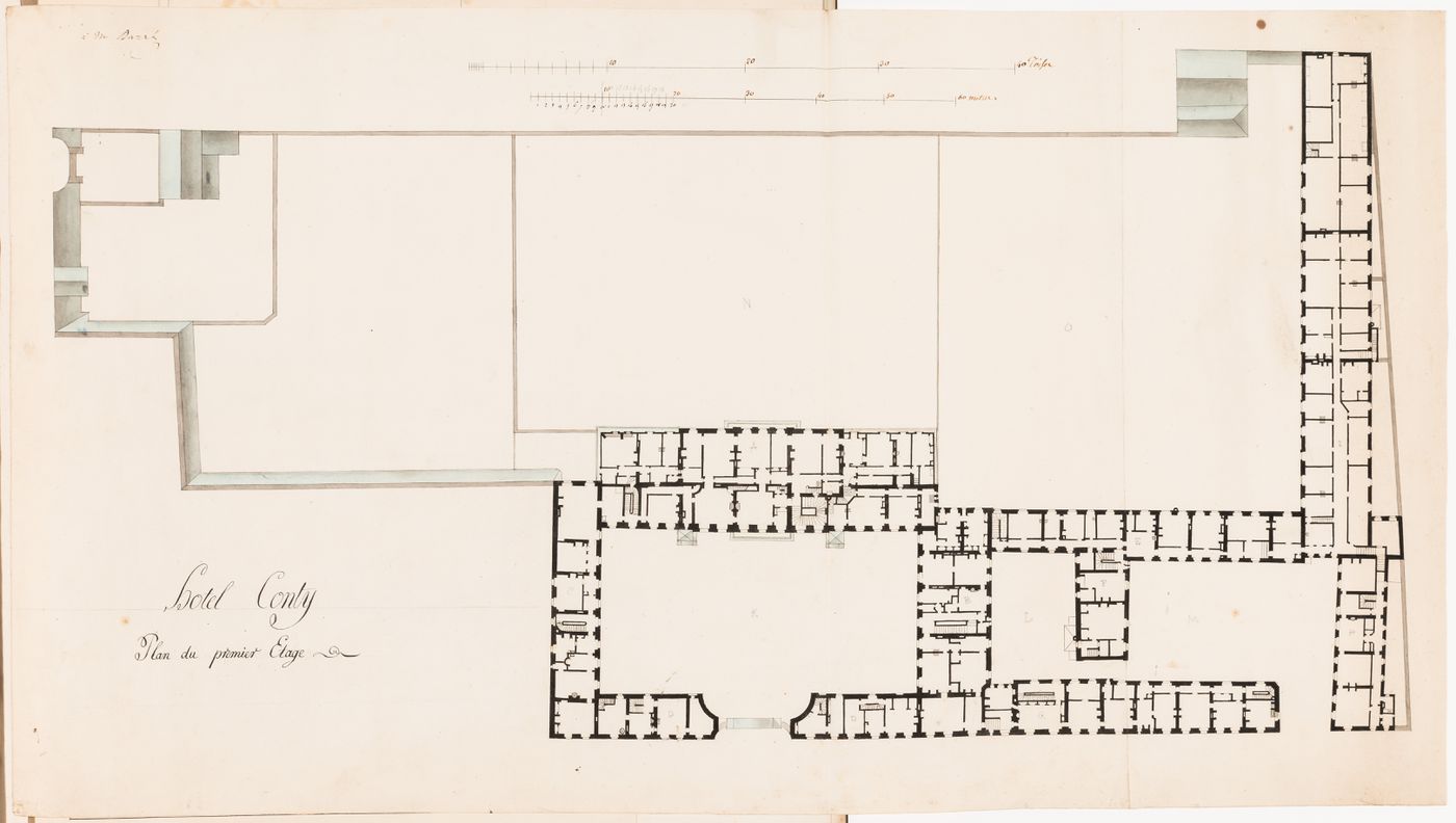 Hôtel Rothelin-Charolais, Paris: First floor plan