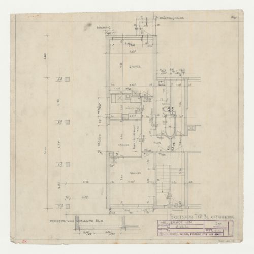 Ground floor plan for type BLO housing units, Hellerhof Housing Estate, Frankfurt am Main, Germany