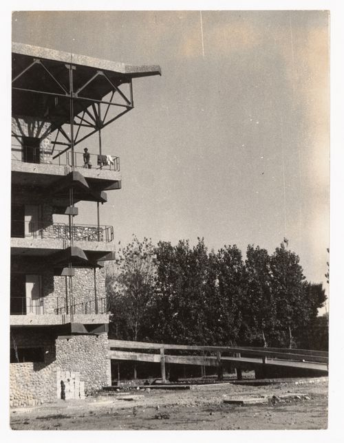 Photograph of the Theatre under construction for J&K Academy project, Jammu, India