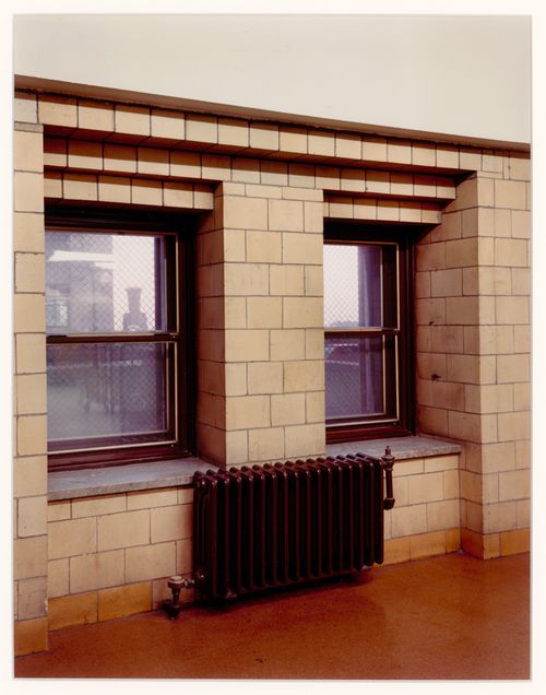 Window, corridor (L) beneath the entrance hall, Université de Montréal, Montréal, Québec