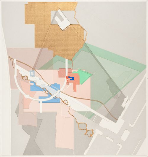 Roof/Site Plan for University Art Museum, Long Beach, California