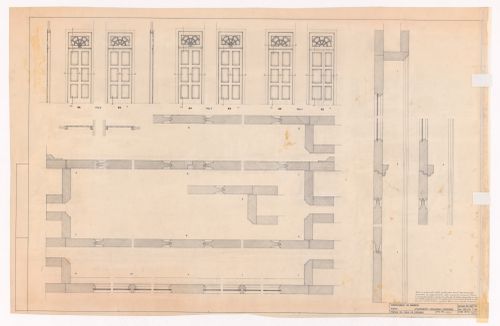 Stairwell door details for Parcelas 191 e 192, Porto, Portugal