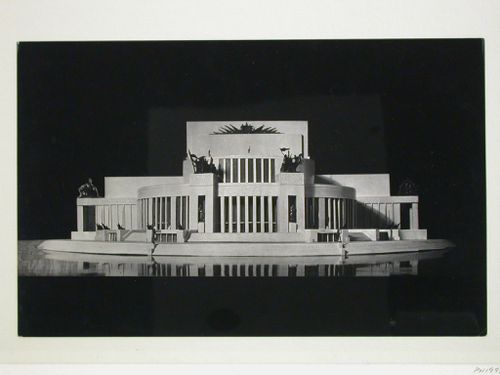 Photograph of a model for a Red Army Theater, Moscow