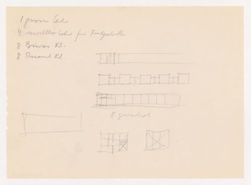 Sketch plans and sketch elevations for campus buildings for Illinois Institute of Technology