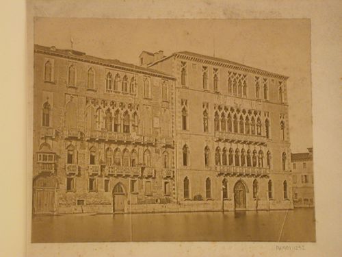 View of the Grand Canal showing the Palazzo Giustinian Lolin on the left and the Università degli studi di Venezia on the right, Venice, Italy