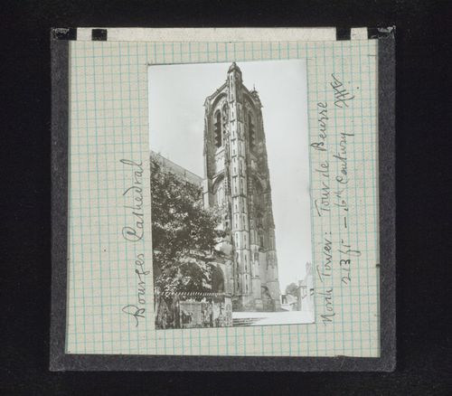 View of north tower (Tour de Beurre) of Cathédrale Saint-Etienne de Bourges, Bourges, France