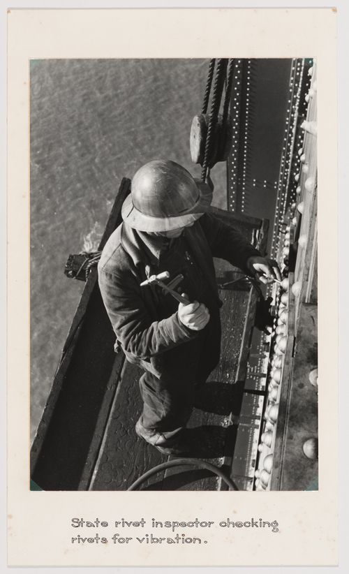San Francisco - Oakland Bay Bridge under construction, San Francisco, California