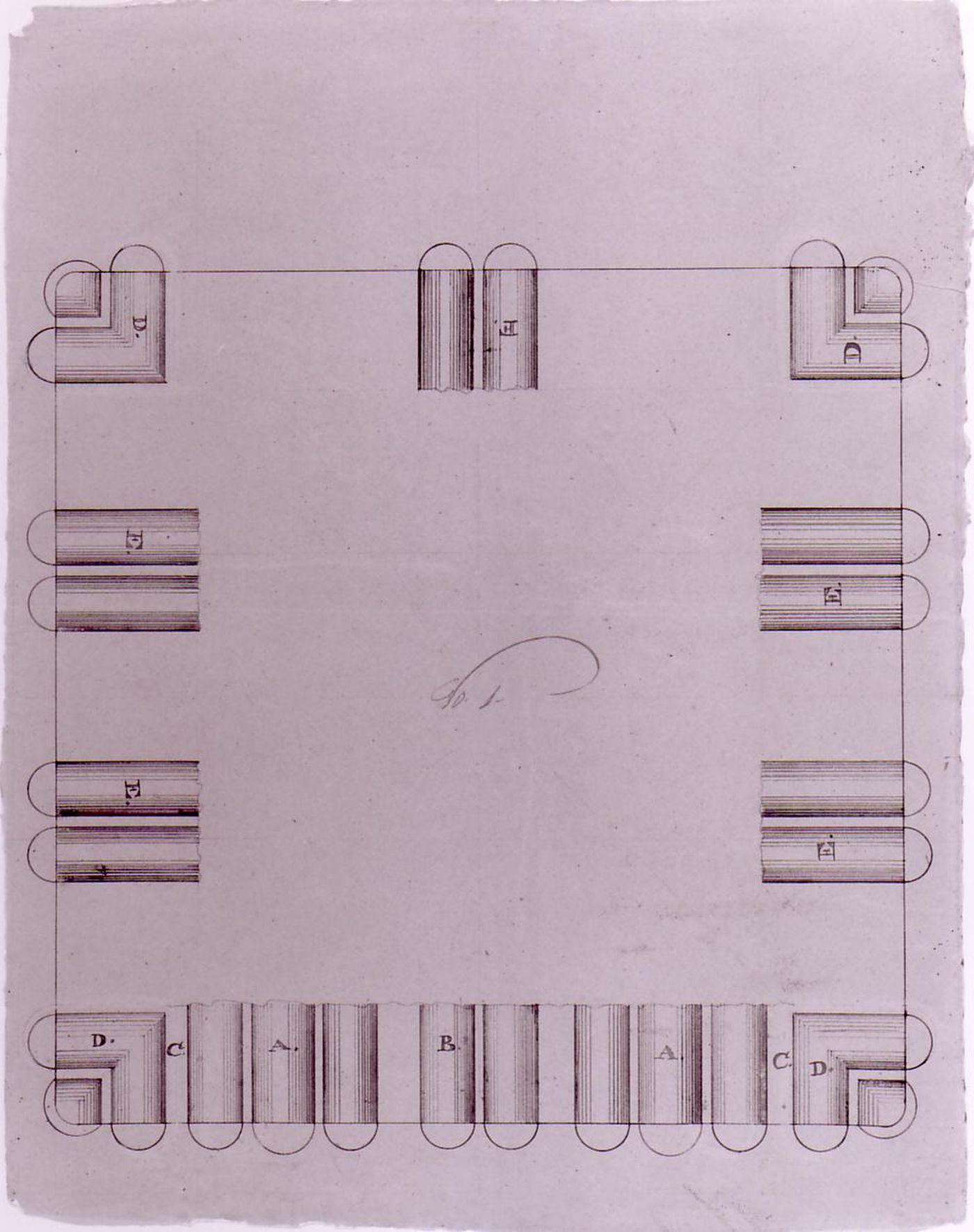 Plan for mouldings [?] for Notre-Dame de Montréal