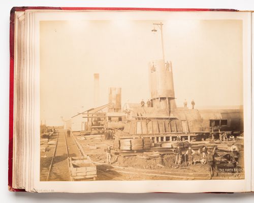 View of the Forth Bridge under construction, Firth of Forth, Scotland, United Kingdom