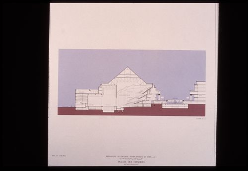 View of section for Palais des congrès, Algiers, Algeria
