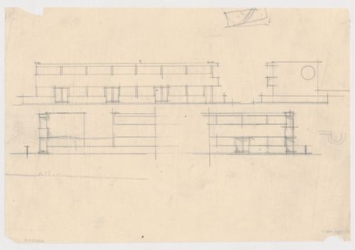 Elevations, possibly for Kiefhoek Housing Estate, Rotterdam, Netherlands