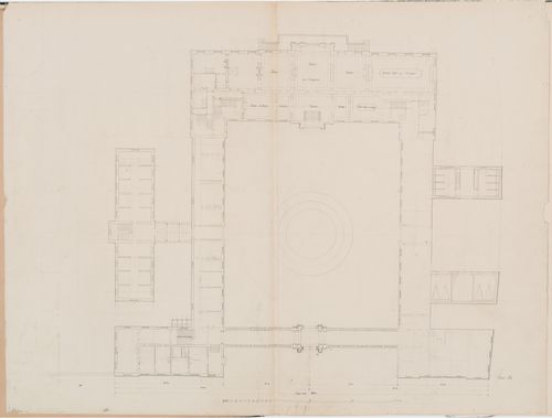 Project for a Hôtel de préfecture, Poitiers: Ground floor plan