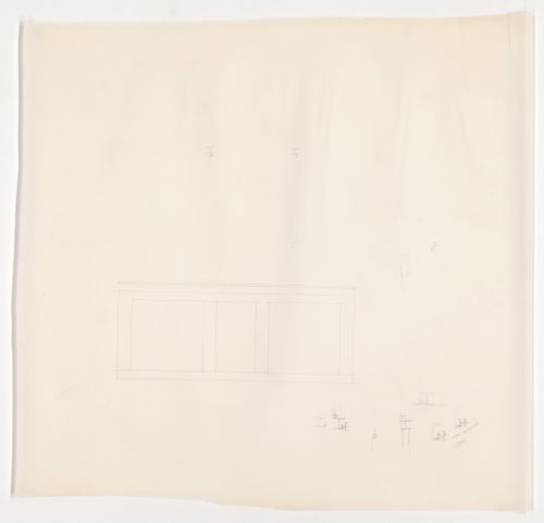Elevation with sketches for Piano Houses