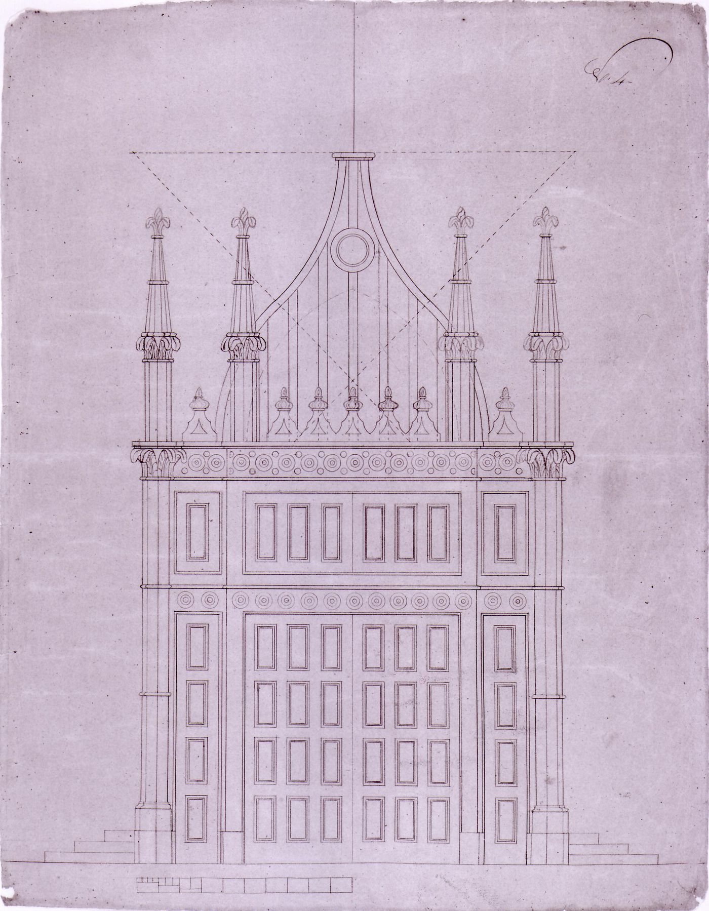 Elevation for the high altar [?] for Notre-Dame de Montréal