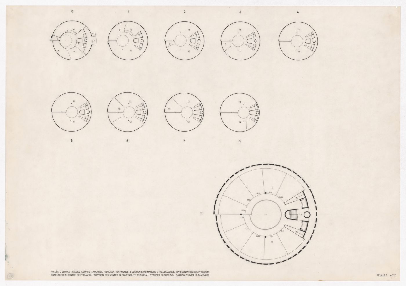 Floor plans for Sede da Companhia Dom, Cologne, Germany
