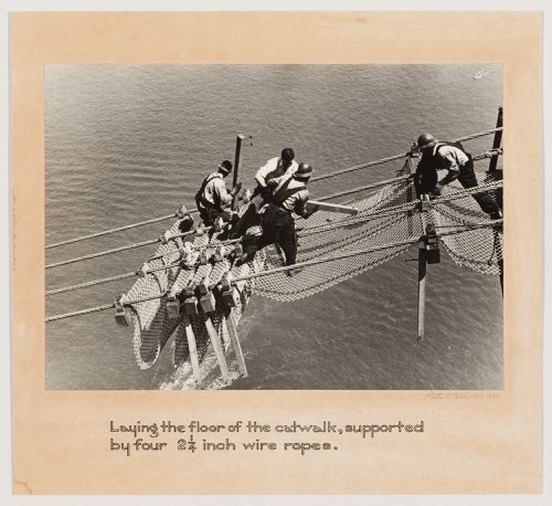 San Francisco - Oakland Bay Bridge under construction, San Francisco, California