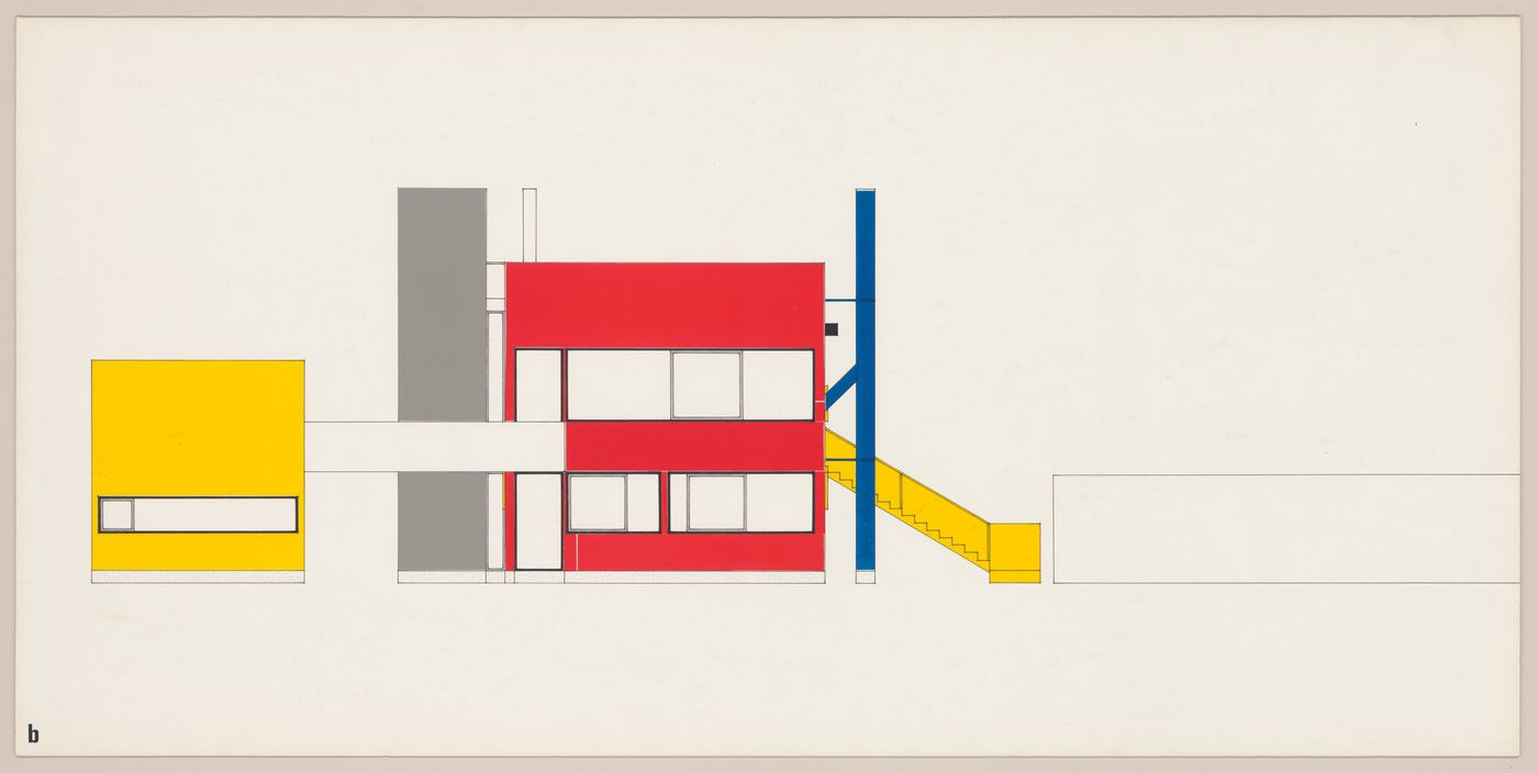 Elevation for Red-Yellow House B