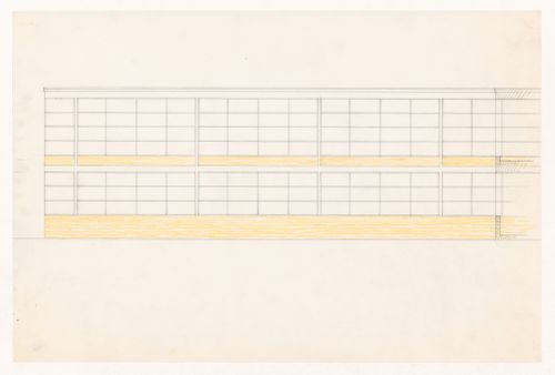 Partial elevation for the Metallurgy Building, Illinois Institute of Technology, Chicago