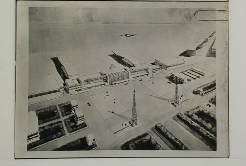 View of a drawing showing a project for an airport