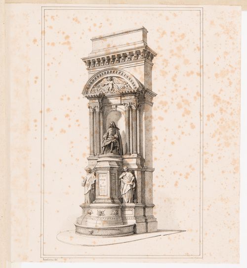 Perspectival view of a monument