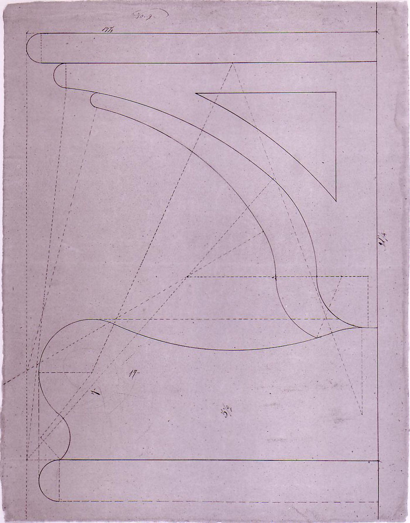 Elevation for a bracket for Notre-Dame de Montréal