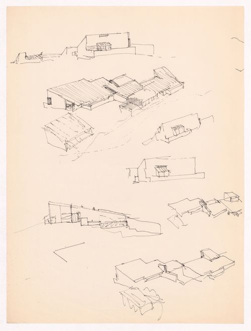 Sketch axonometric views for Casa Rui Feijó, Moledo do Minho, Caminha, Portugal