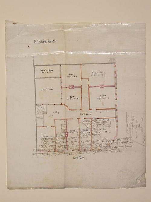 Bldg. belonging to Samuel Young Tabb - attic plan